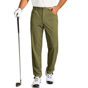 Pantalon de golf pour homme taille haute avec plusieurs poches, séchage rapide, décontracté, taille élastique avec cordon de serrage, idéal pour les voyages ou le travail - Product Image 1