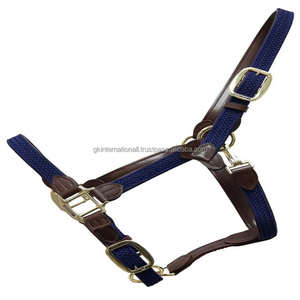 Licou de cheval en cuir tressé de luxe fait à la main beaucoup de couleurs tailles personnalisées licou de cheval en cuir tressé au prix de gros - Product Image 4