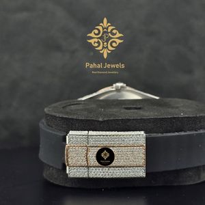 นาฬิกาข้อมือ Pahal Jewels รุ่น Unisex หรูหรา หน้าปัดเพชร ตัวเรือนสแตนเลสประดับโมอิสซาไนต์ กระจกแซฟไฟร์ ขนาด 40 มม. ระบบอนาล็อก กลไกอัตโนมัติ - Product Image 4