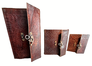 Diario Encuadernado en Cuero Genuino con Grabado Celta, Hecho a Mano, Papel de Comercio Justo, LARP - Product Image 4