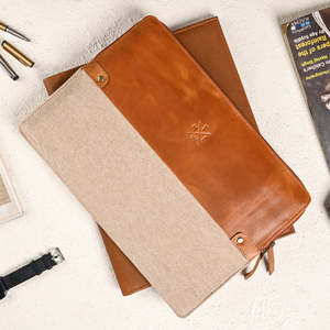 Genuine <b>Leather</b> Flat Laptop Sleeve <b>Case</b> Patterned Notebook Cover Custom Logo Business Travel Bag - Product Image 5