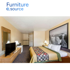 Meubles de chambre d'hôtel abordables-Ensembles de meubles de chambre fiables avec des panneaux MDF + LPL de haute qualité-Meubles d'hôtel Super 8 - Product Image 4