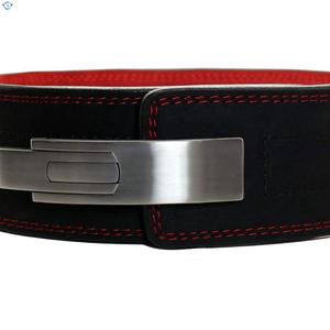 เข็มขัดยกน้ำหนักหนังแท้แบบปรับได้ พร้อมโลโก้ อุปกรณ์เพาะกาย - Product Image 3