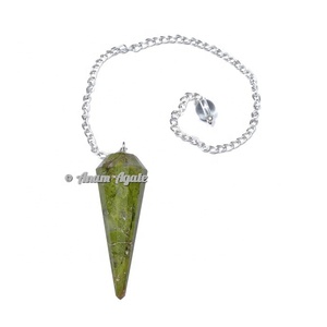 Vente en gros d'aventurine verte 12 pierres précieuses à facettes pendules de radiesthésie Pendules de Reiki naturel Fournisseur d'énergie Guérison Reiki - Product Image 3
