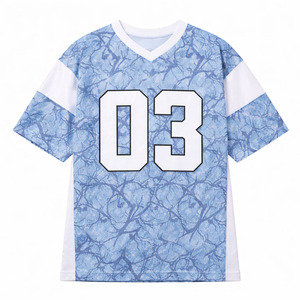 Maillot de football américain pour homme, camouflage Real Tree bleu clair, surdimensionné, 100 % polyester - Product Image 2