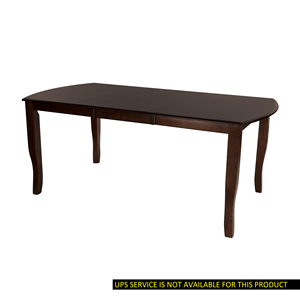 Mesa de Comedor de Diseño Simple de 1 Pieza con Extensión Separada, Acabado en Cerezo Oscuro, Mueble de Madera con Chapa de Mango para Uso Doméstico - Product Image 1