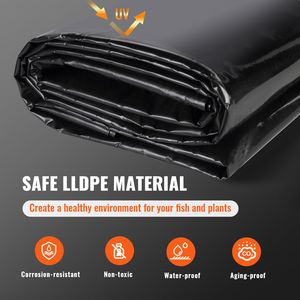 Telo per laghetto 10 x 13 piedi, spessore 20 mil, facile da tagliare, flessibile, in materiale LLDPE, per laghetti di pesci e koi, sottostrato per pelli e pareti - Product Image 3