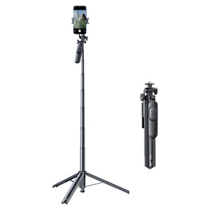Trípode Extensible para Teléfono de 1.65m (65'') con Control Remoto Bluetooth de 20m y Zoom, Soporte Portátil para Teléfono Móvil para Creadores de Contenido - Product Image 1