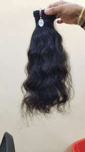 Doble trama Remy Virgin Raw TempleHuman Hair Bundles Soft Body Wave Style Machine Cutícula alineada Exportadores indios de alta calidad - Product Image 2