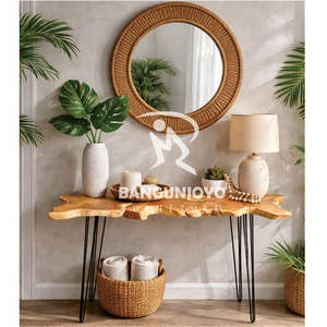 Mesa de Consola Hecha a Mano con Madera de Teca Sólida, Diseño Moderno y Minimalista, Ecológico y Duradero para Cualquier Habitación de tu Casa - Product Image 4