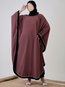 Best Quality Women Abaya Kaftan Dress Handmade Turkish Floor Length Long Sleeve Soft Breathable Polyester Floral Loose Fit - Product Image 6