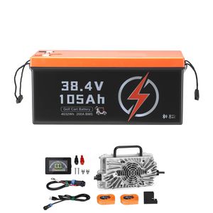 Batteria al Litio per Golf Cart 36V 105Ah, Capacità Nominale, Batteria 36 Volt per Golf Cart, BMS 200A, Monitor LCD, App Mobile, Batteria LiFePO4 - Product Image 1