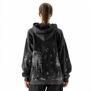 Sweat à capuche baggy pour femme, sublimation, épaules tombantes, effet délavé, surdimensionné, pour l'hiver - Product Image 4