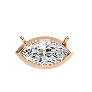 Solid Gold Marquise Diamond <b>Charm</b> With E Color Lab Grown Diamond And IGI Certificate For Men Women Wedding And Gift Jewelry - Product Image 2