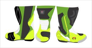 Botas de Motocicleta de Alta Calidad, Media Caña, Cuero Genuino, Cierre de Cremallera, Verde, Amarillo, Negro, Resistentes a la Abrasión, para Todas las Estaciones, Hombre y Mujer - Product Image 3