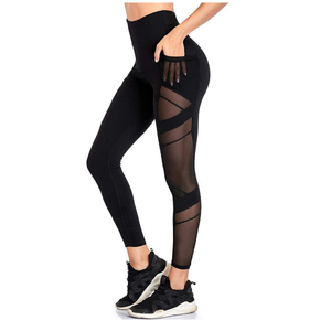 Pantalones de Yoga Negros de Cintura Alta a la Moda, Leggings Deportivos Transpirables de Algodón para Mujer, para Gimnasio y Fitness - Product Image 4