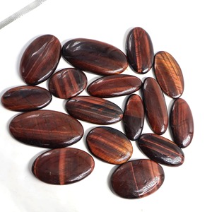Piedras de Cuarzo Ojo de Tigre Rojo de Alta Calidad para Joyería, 100% Naturales, Corte Ovalado de 20-40 mm, Piedra Ojo de Tigre de Rajasthan - Product Image 4