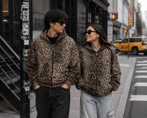 Professional Acid Wash <b>Leopard</b> <b>Print</b> Full Zip <b>Hoodie</b> Exquisite Neon Green Embroidery Heavyweight Premium Quality Manufacturer - Product Image 6