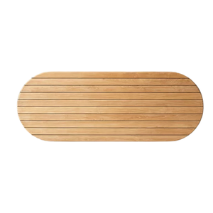 Table de salle à manger d'extérieur moderne en teck massif, résistante à l'eau et aux UV, table rectangulaire pour villa, hôtel, complexe hôtelier, cour, jardin - Product Image 3