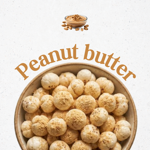 Mantequilla de Maní Makhana (Fox Nuts) |   Snack de Proteína de Semillas de Loto Tostadas |   Proveedor de Semillas de Nenúfares Aromatizadas al por Mayor - Product Image 1