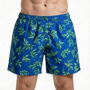Men's Blue Geometric <b>Pattern</b> Swim Trunks Quick Dry Drawstring Casual Board Shorts Woven Polyester Mid Waist - Product Image 4