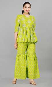 Nuevo y Elegante Salwar Kurtis Recto de Rayón para Mujer, Color Personalizado, Antiarrugas, Conjunto para Fiesta y Festival, Estampado Digital Indio - Product Image 4