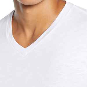 Camisetas de Cuello en V para Hombre, 100% Algodón Orgánico, de Alta Calidad, al por Mayor, Lisas, Personalizables, Casuales, Ecológicas, Transpirables y de Secado Rápido - Product Image 2