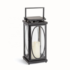 2026 Elegant Style Black Metal <b>Candle</b> Holder <b>Lantern</b> Handmade Home & Garden Decorative <b>Large</b> Floor <b>Lanterns</b> - Product Image 1
