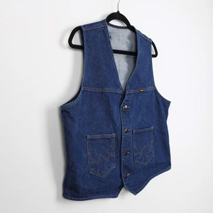 Gilet de travail décontracté pour homme en denim de coton épais, coupe-vent, style western cowboy, durable, sans manches, pour l'extérieur, fabrication OEM - Product Image 4