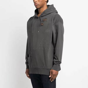 เสื้อฮู้ดดี้ผู้ชายดีไซน์ล่าสุดปี 2026 ระบายอากาศได้ดี สไตล์ดิสเทรส ผลิตภัณฑ์ฤดูหนาว ราคาถูก ผลิตในปากีสถาน - Product Image 2