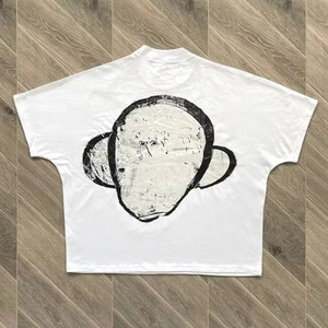 เสื้อยืดโอเวอร์ไซส์ทรงครอป ผ้าฝ้าย 100% แบบสั่งทำจำนวนมาก เนื้อผ้าหนา เป็นมิตรกับสิ่งแวดล้อม แขนสั้น แฟชั่นสำหรับผู้ชาย - Product Image 4