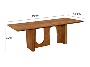 Modern Luxury Solid Teak Wood Dining Room Set <b>Arch</b> Table 4 Metal <b>Frame</b> Cushion Chairs Mid Century Kitchen Furniture - Product Image 5