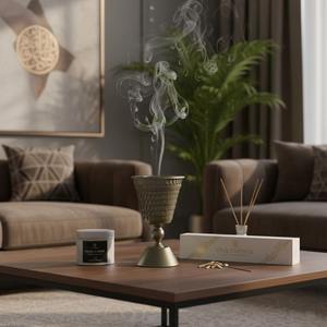 Brûleur d'encens arabe de luxe, porte-encens Oud Bukhoor, encensoir en métal de qualité supérieure pour la décoration de la maison du Moyen-Orient, coffret cadeau d'encens Oud - Product Image 3