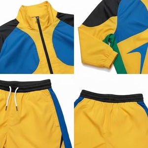 Conjunto Deportivo Personalizado al por Mayor de Alta Calidad, Chaqueta Cortavientos Unisex Informal de Lona con Cremallera y Pantalones Cortos de 2 Piezas - Product Image 5