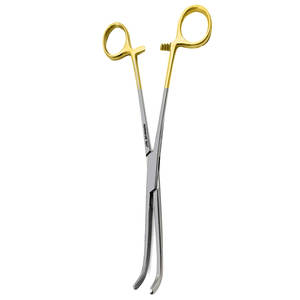 Pinzas Curvas para Colecistectomía Lahey, Pinzas de Tracción Hemostáticas Quirúrgicas Manuales de Acero Inoxidable con Dientes Largos para Cirugía General - Product Image 5