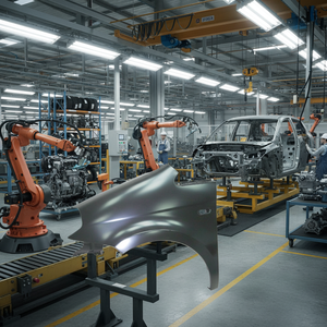 Nuevos Guardabarros Delanteros Izquierdo y Derecho Originales de Acero para Lancia Musa 2004-2012 (N.º de Pieza 51732283) - Product Image 1