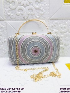 Luxury Handmade Embroidered <b>Clutch</b> Bags | Craftstages International Women's Evening <b>Wedding</b> Party Designer <b>Clutch</b> Purse Chain - Product Image 5