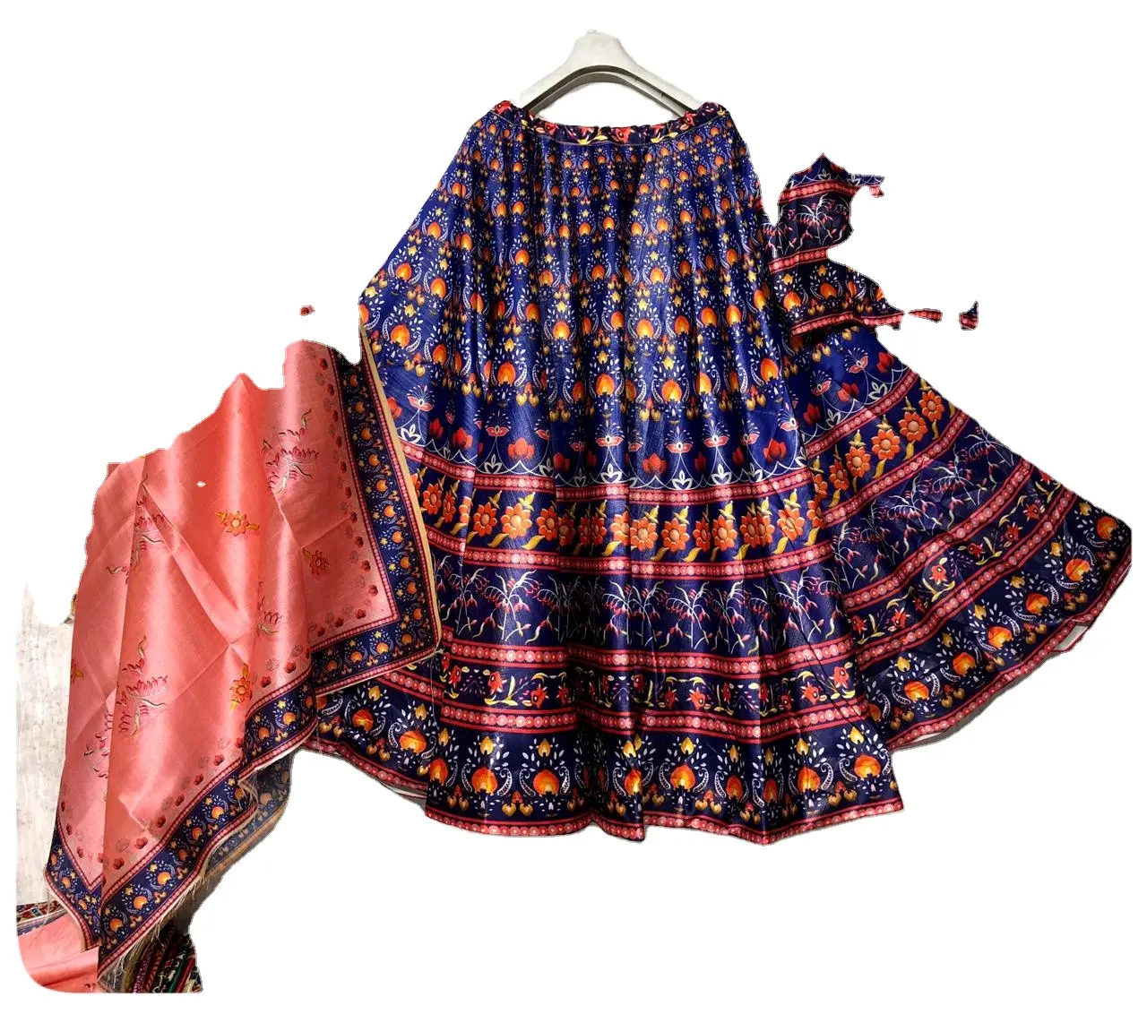 Lehenga-dernière mode avec imprimé numérique Lehenga, avec tissu pur, pour vêtements traditionnels, acheter depuis le fournisseur en vrac