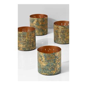 Portavelas de metal antiguo con diseño artesanal, ideal para decoración del hogar, eventos e iluminación ambiental. - Product Image 2