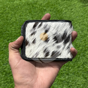 Wholesale Handmade Cowhide Hair <b>Wallet</b> Mens <b>Compact</b> Leather Card Sleeve With Premium Artisan Craftsmanship - Product Image 1