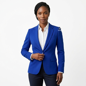 Heritage Masonic Regalia Delta Sigma Sorority Fraternity <b>Women</b> Greek Apparel Blue Single Button Blazer Office Lady Solid Color - Product Image 1