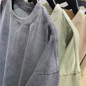 Venta al por mayor de calidad Best Overs Summer New Heavyweight Loose Vintage T Shirt Custom Men Vintage Oversized TshirtDDP Shipping - Product Image 2