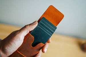 Seamless Stitchless Leather <b>Wallet</b> Minimalist Card Case Genuine Leather Slim No Stitch <b>RFID</b> <b>Blocking</b> Men Gift SLW-0037 - Product Image 5