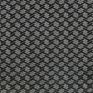 Tissu en dentelle extensible géométrique 147 cm, nylon et élasthanne, maille en dentelle noire pour lingerie et vêtements de mode - Product Image 1