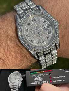 Reloj de Plata de Ley 925 con Diamantes Moissanite para Hombre, Color D, Estilo Hip Hop, para Uso Diario, en Venta - Product Image 3