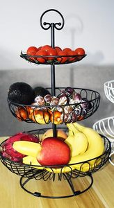3 Tier Metal Fruit Basket <b>Stand</b> Multi Level Wire Storage Rack for Fruits <b>Vegetables</b> Snacks Kitchen Organization - Product Image 5