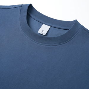 Men's <b>White</b> Short Sleeve O-Neck T-Shirt 100% Cotton Regular Fit Casual Blank Dyed Knitted Breathable High Quality Eco-Friendly - Product Image 2