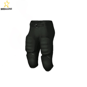 Ensemble de maillot de football américain vert pour homme MBAANI avec le numéro 21 et pantalon marron, uniforme en maille à manches courtes et col en V pour adultes - Product Image 6