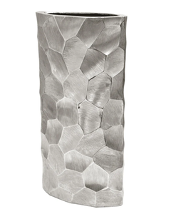 Florero con acabado antiguo de cobre y metal de aluminio moderno hecho a mano, diseño único para sostener flores decorativas en la sala de estar - Product Image 5