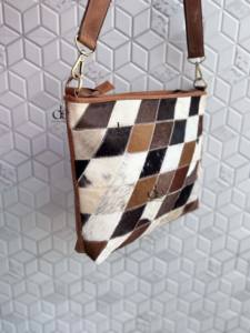 Sac fourre-tout en cuir de vachette motif occidental sac à main élégant cheveux sur fourrure de cacher beaux sacs de créateurs pour femmes multi-usages - Product Image 2